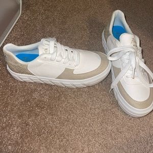 New Gold and White Blowfish Sneakers